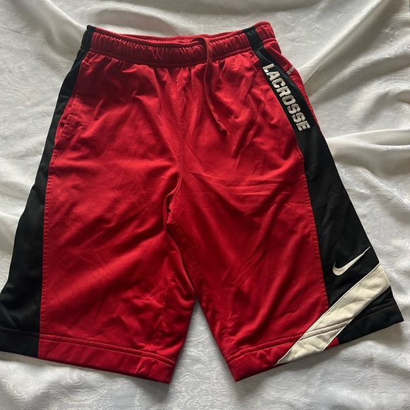 Nike Other - Nike Red Lacrosse boys athletic Shorts size large